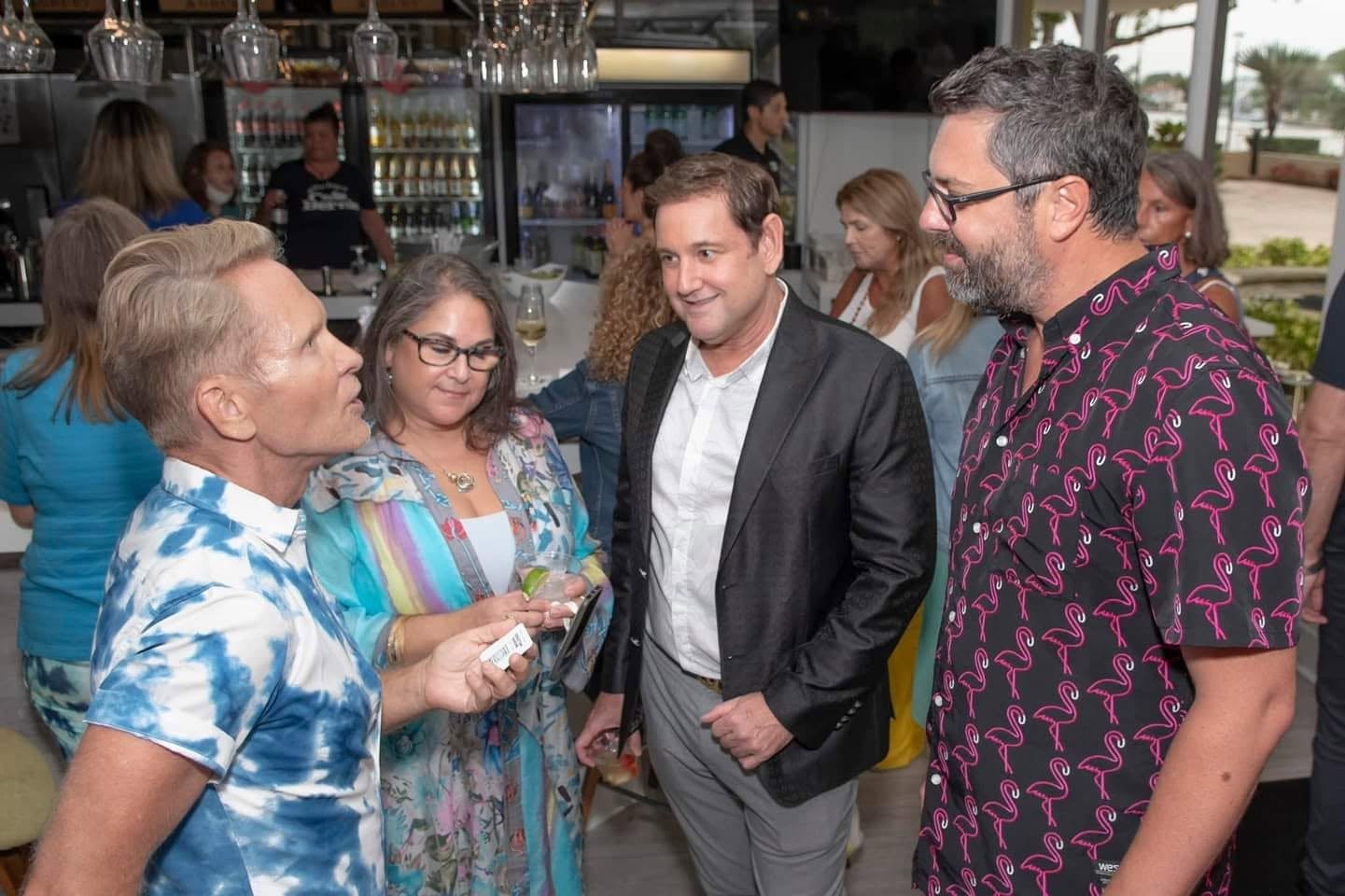 Sebastian Barone with members of the Miami community